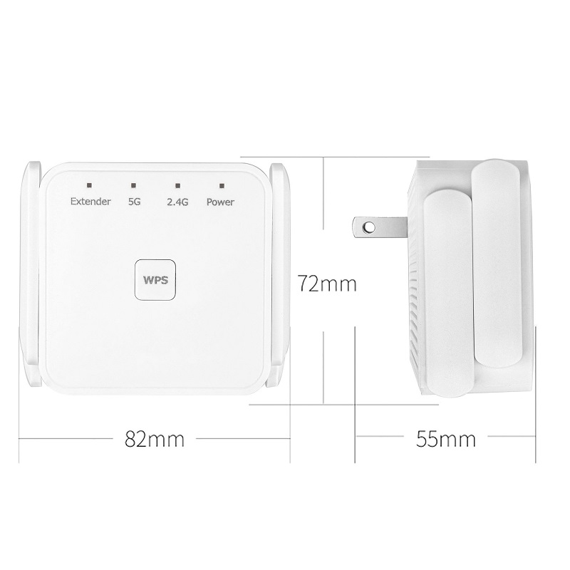 AC1200M WiFi Repeater Signal Amplifier Router 5G High Power Through Wall Expander